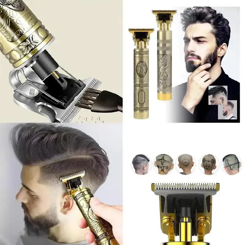 Máquina de corte de cabelo masculina com design aleatório eléctrico profissional