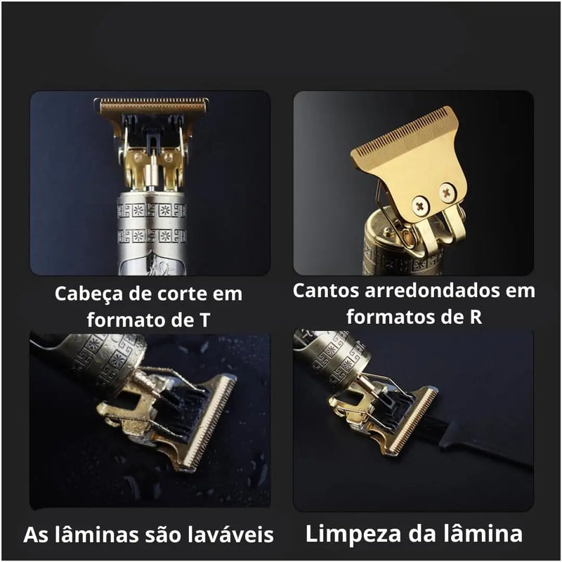 Máquina de corte de cabelo masculina com design aleatório eléctrico profissional