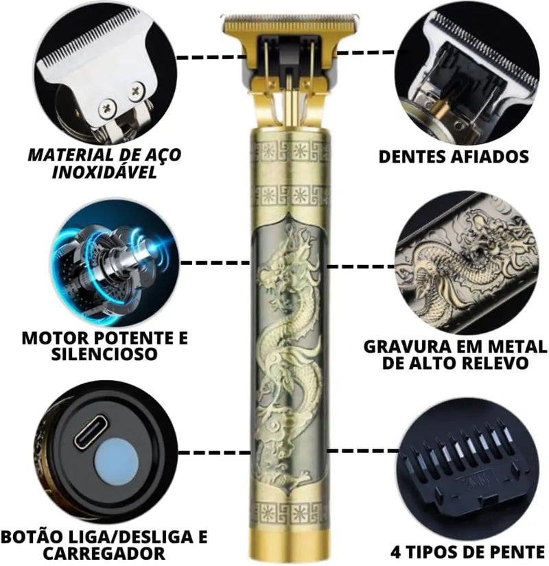 Máquina de corte de cabelo masculina com design aleatório eléctrico profissional